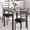 grey, variant on 3pcs Dining Table Set, Industrial Dining Breakfast Table and 2 Chairs, Square Dining Room Table Set with 2 Metal And Chairs, Kitchen Table Set for Small Space, Apartment,Dining Room, Living Room