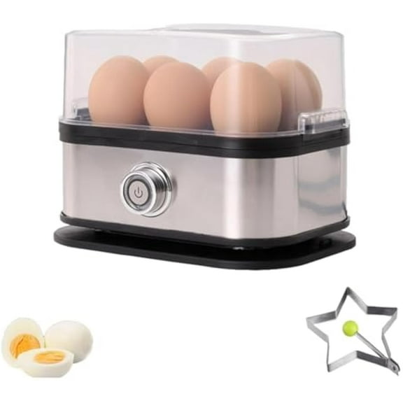 Effortless Egg Cooking with the Ultimate Stainless Steel Egg Cooker, Smart Egg Cooker with Auto Shut, Electric Smart Rapid Egg Cooker for Hard Boiled Eggs, Multi-function Electric Egg Poacher(1pc)