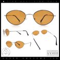 thumbnail image 2 of Trendy Hustler Snug Oval Hipster Metal Rim Sunglasses Silver - Orange, 2 of 8