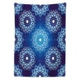 thumbnail image 3 of Ambesonne Dark Blue Tablecloth Rectangular Table Cover, Vintage Snowflakes, 60"x84", Sky Blue White, 3 of 4