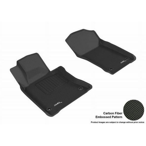 3D MAXpider 2017-2022 Fits Infiniti Q60 Kagu 1st Row Black Carbon Fiber Embossed Pattern Floor Mat L1IN02711509