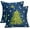 Blue-xmas, variant on Blue Christmas Pillow Covers 18X18 Inch Set of 2 Watercolor Green Xmas Tree Decorative Pillow Cases Winter Holiday Cotton Linen Cushion Case Farmhouse Christmas Decor For Home Couch Sofa Porch Outdoor
