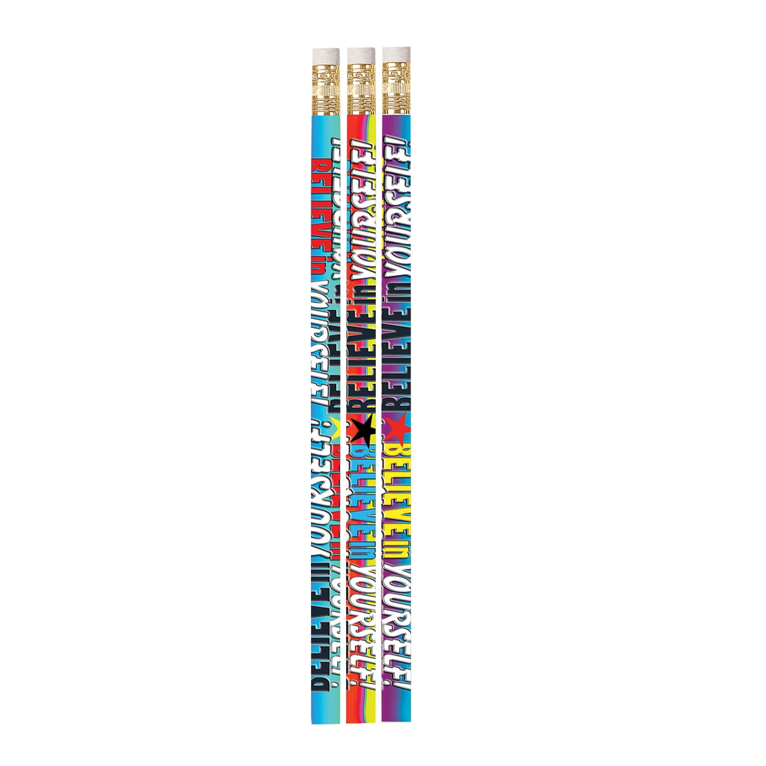 Musgrave Pencil Company Believe In Yourself Motivational Pencils, 12 Per Pack, 12 Packs