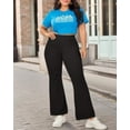 thumbnail image 4 of Plus-Size Casual Pants for Women high-Waisted Bell Bottoms Yoga, 4 of 5