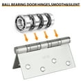 thumbnail image 2 of Qkenvo 4'' Door Hinges 304 Stainless Steel 4 X 4 Inch Square Corner Door Hinges Ball Bearing Door Hinges Heavy Duty for Exterior Interior Doors with Non-Removable Pin 3 Pack, 2 of 5