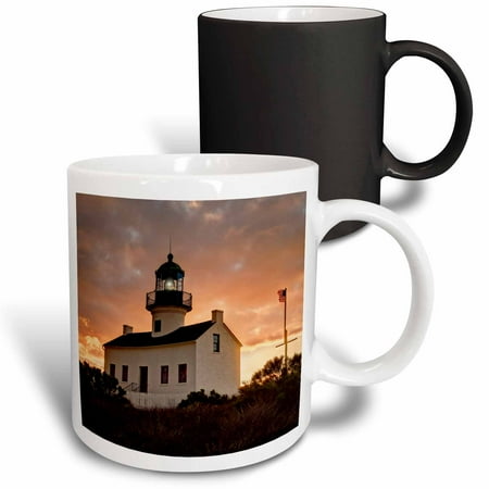 - 3dRose California, San Diego, Old Point Loma Lighthouse - Magic Transforming Mug, 11-ounce