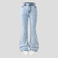 thumbnail image 2 of Taybagh Girls Flare Jeans Versatile Close-Fitting Girls Sweatpants Comfy Low Rise Bell Bottoms Fashion, 2 of 5