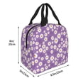 thumbnail image 2 of KLL Daisies Flowers Print Insulated Lunch Bag Women, Reusable Cute Tote Lunch Box for Adult & Men, Leakproof Cooler Lunch Bags for Work Office Travel Picnic, 2 of 5