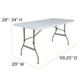 thumbnail image 4 of Flash Furniture Kathryn 4.93-Foot Height Adjustable Granite White Plastic Folding Table, 4 of 12