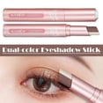 thumbnail image 4 of Shimmering Two-Tone Cream Eyeshadow Stick, Highly Pigmented & Blendable Makeup Pen for Quick Eye Brightening & Contouring, Long-Lasting, Rose Gold, 4 of 8