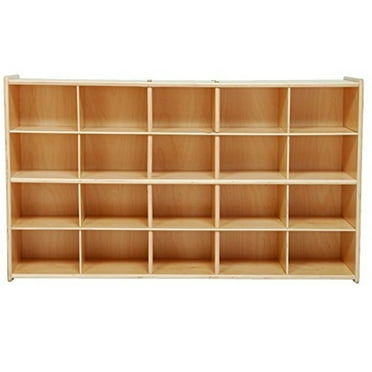 Contender Childs Storage Room Tiers Baltic Birch Dimensions: 46.75W x 12D x 27.25H Shelf Unit with Total Capacity 20 Count