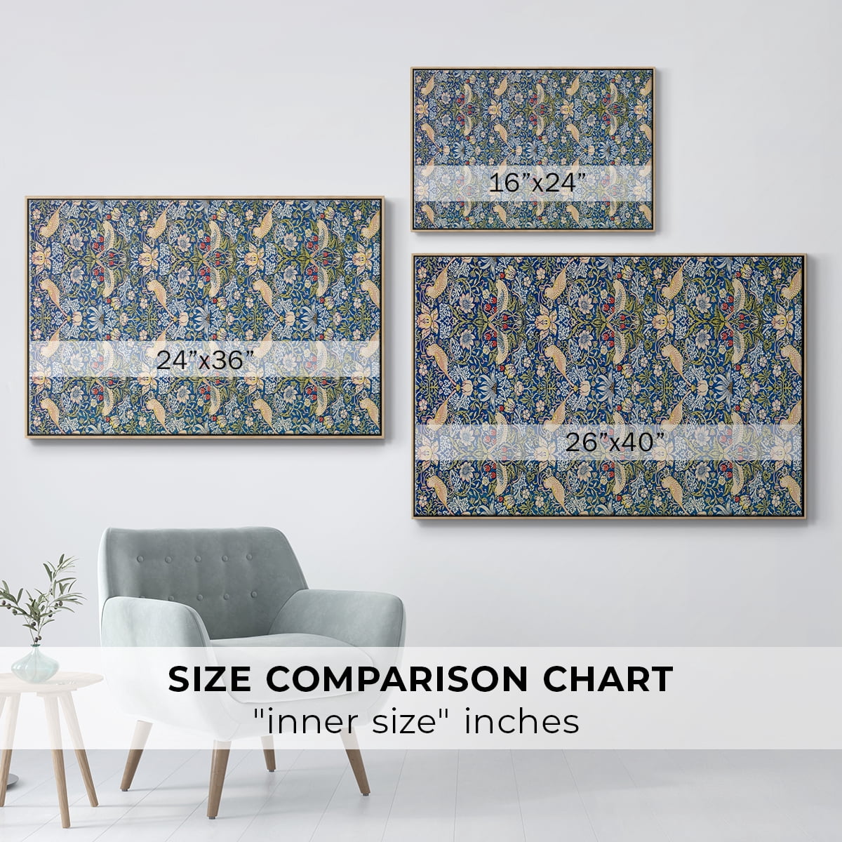 Vintage Abstract Print-XXI Framed in Natural Wood Wood Gallery Wrapped Canvas 27 in. x 41 in.