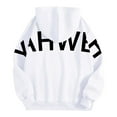 thumbnail image 5 of CAIXIA Forgiven Yahweh Hoodie Sweatshirt Men Women Oversized Fashion Letter Printed Streetwear Hooded Pullover with Pocket,White, 5 of 7