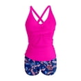 thumbnail image 5 of Womens Bathing Suits Tankini 2026 Trendy Modest Deep V Neck Crossover Top with Swim Shorts Two Piece Bathing Suits for Women, 5 of 5