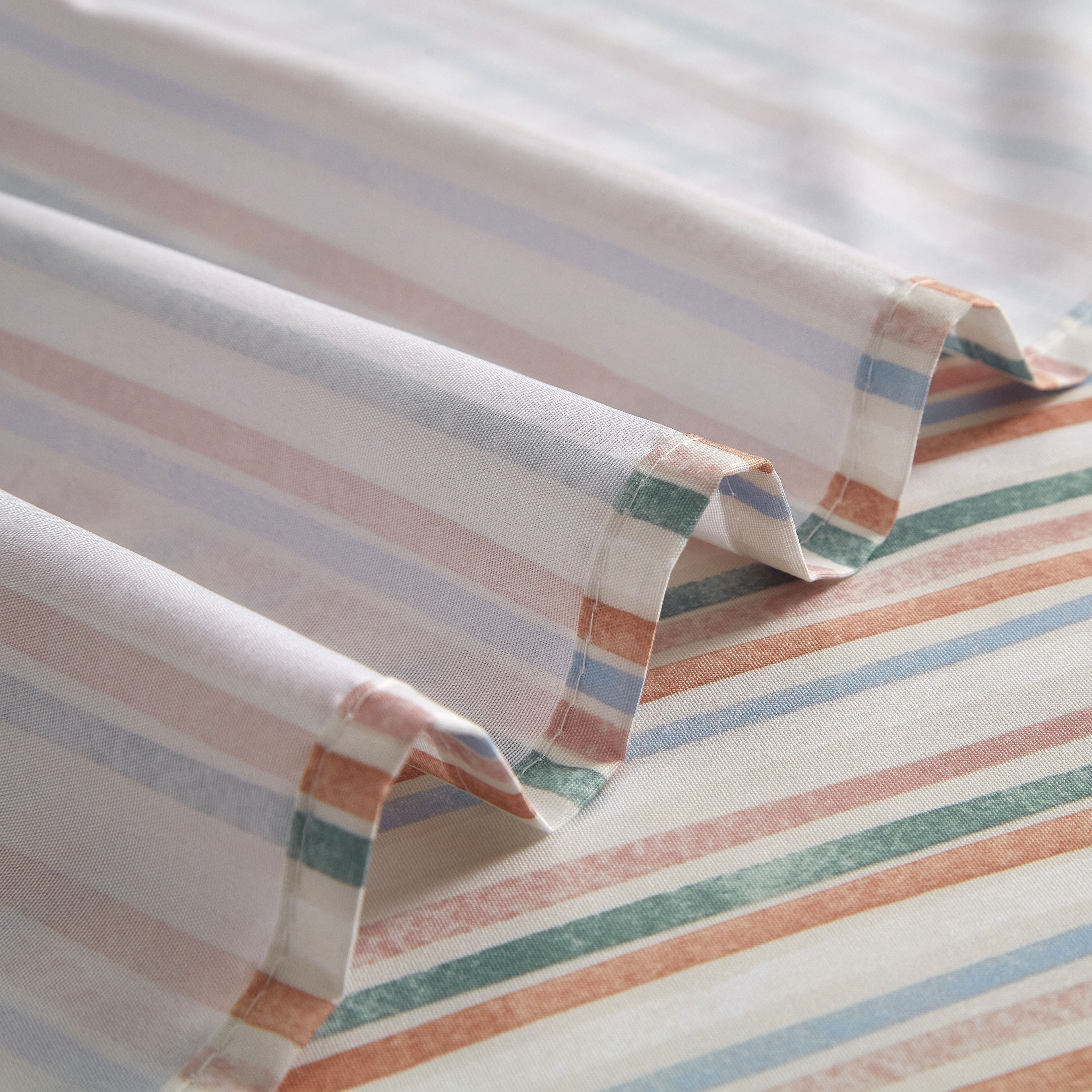 Mainstays 13-Piece Stripe Fabric Shower Set, Multicolor Brown