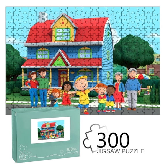 Caillou-themed Wooden jigsaw Puzzle for home Decoration or gift for fans friend,family.300pc