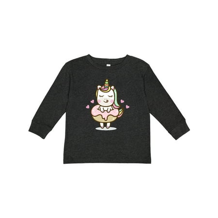 

Inktastic Unicorn Doughnut Gift Toddler Toddler Girl Long Sleeve T-Shirt