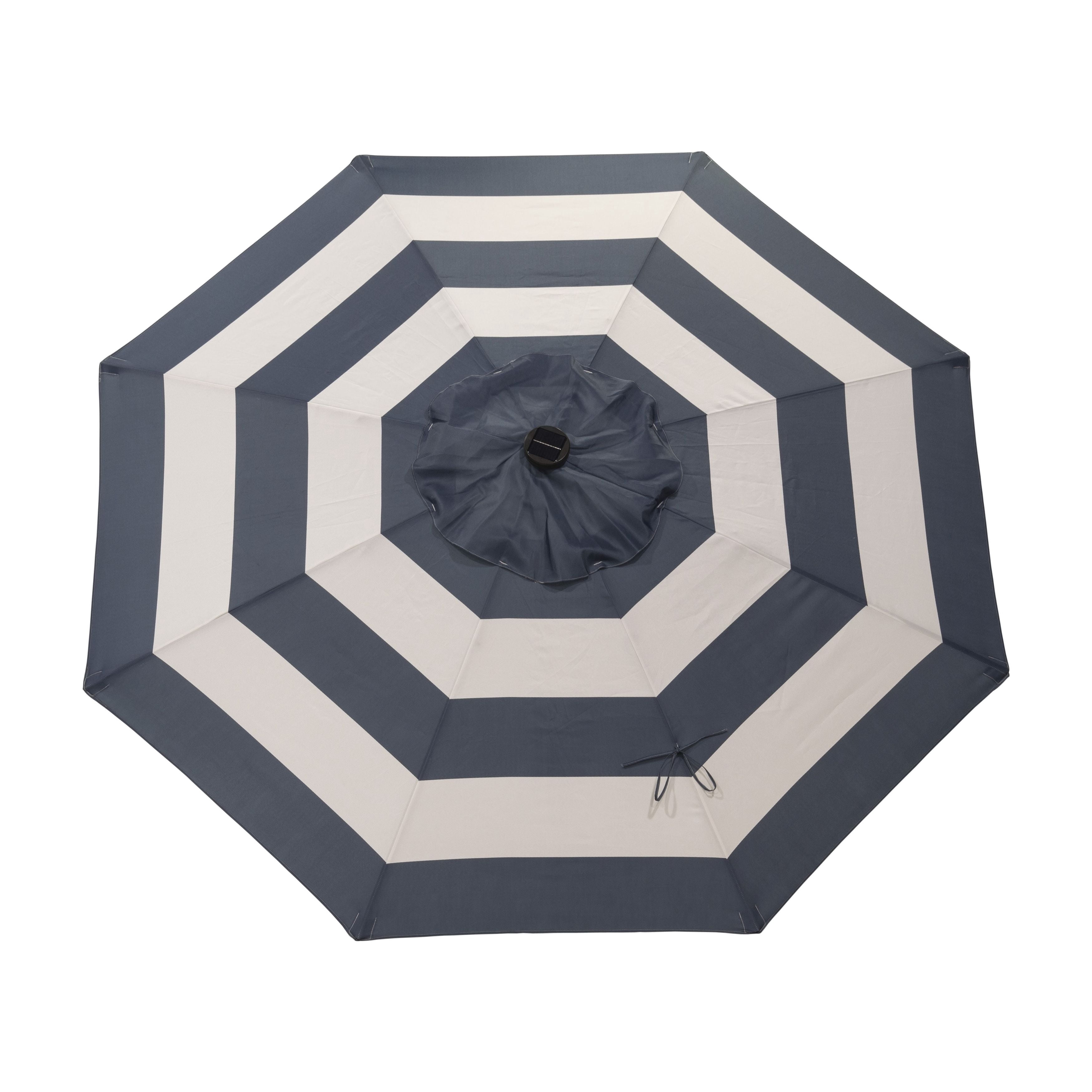 Donglin Furniture 9 ft. Aluminum Market Solar Outdoor Patio Umbrella in Red Navy Blue