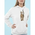 thumbnail image 2 of Abyssinian Cat Looking Up Hoodie Women -Image by Shutterstock, Female x-Large, 2 of 4