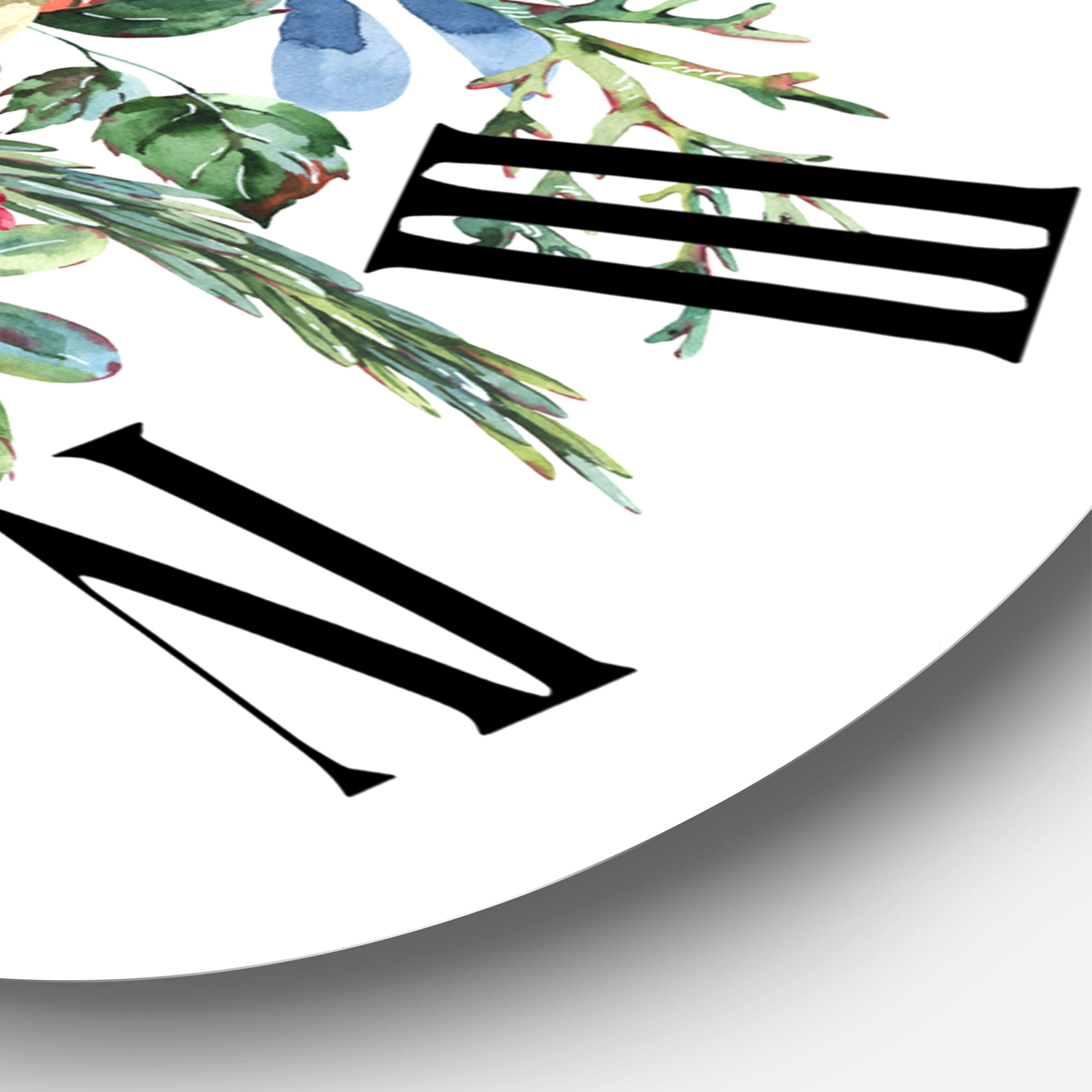 Designart 1 in Quartz Farmhouse Wall Clock