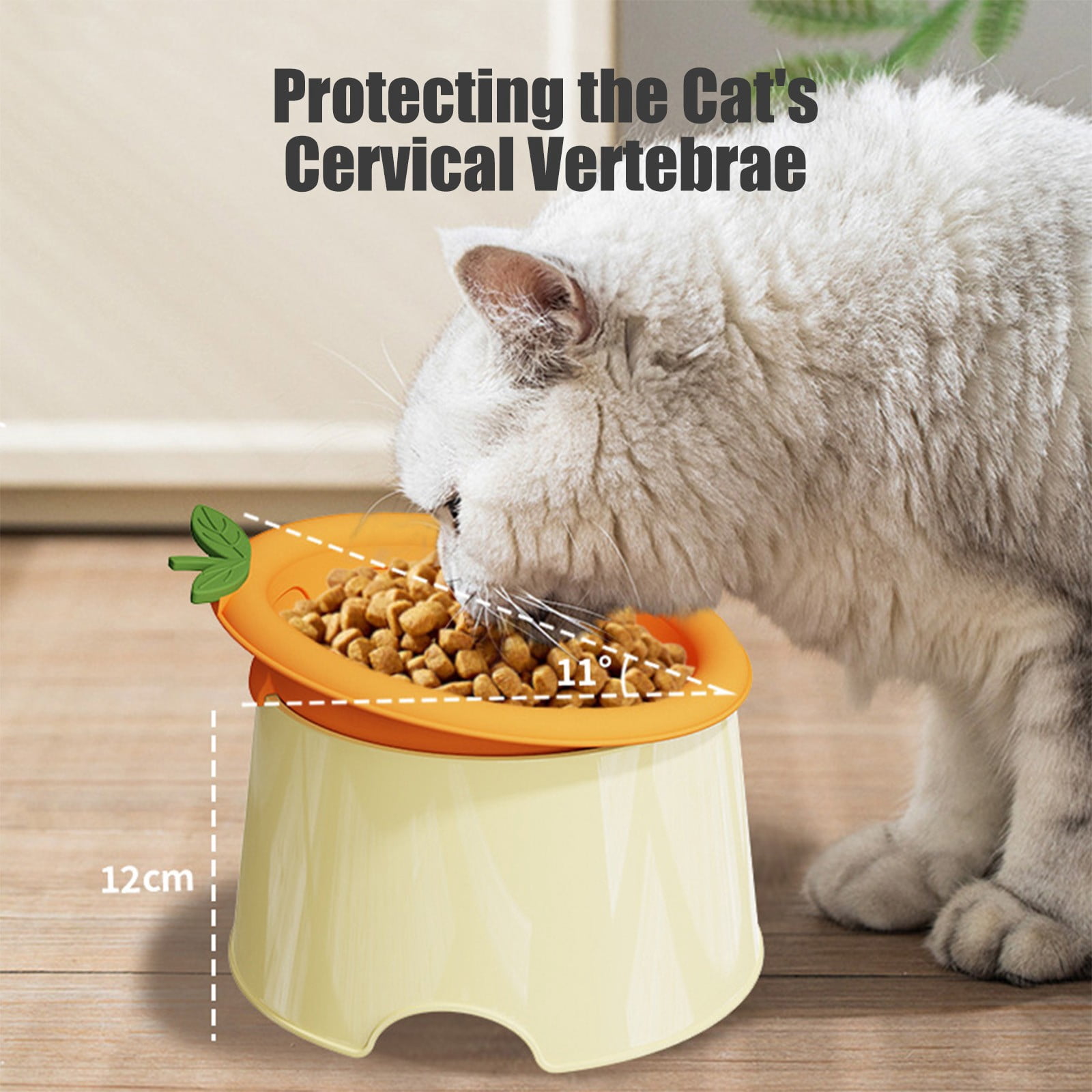 Tarmeek Silicone Dog Bowls Elevated, Fruit Design Adjustable Angle Cervical Spine Protection for Food & Water, Anti-Tip Design, Appetite Stimulating, Easy Clean Cat Bowls Elevated Dog Bowls