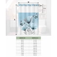 thumbnail image 6 of No Hook Shower Curtain with Snap-in Liner, Spring Tulip Waterproof Fabric Bathroom Curtains, Pastoral Rustic Chic Butterfly Floral Bath Curtains & Mesh Top Window 72"x96" Extra Long, 6 of 6
