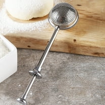 Cheers US Flour Duster for Baking, One-Handed Operation, 304 Stainless Steel Powdered Sugar Shaker Duster, Flour Duster Wand with Spring Handle, Pick Up and Dust Flour Sifter, Gift Package