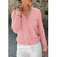 thumbnail image 5 of PRETTYGARDEN Women's Lightweight Cardigan Sweaters Fall Trendy Long Sleeve V Neck Button Up Soft Knit Sweater Tops, 5 of 9