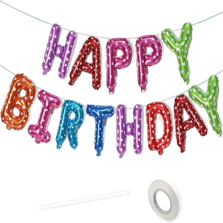 16 Inch Giant Foil Number and Alphabet Balloons 9 Vibrant Colors for Birthday Party Decorations