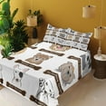 thumbnail image 2 of Ambesonne Animal Fitted & Top Sheet Set with Shams, Boston Terrier Dogs, White Cream and Grey, 2 of 5