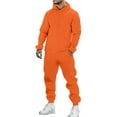 thumbnail image 4 of ibiyuan Mens Track Suits 2 Piece Set Big and Tall 5xl Matching Outfits Casual Hoodie Pullover Tops Sweatsuit Pants Track Suits,Orange, 4 of 4