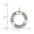 thumbnail image 3 of Sterling Silver Open Circle Pendant Necklace for Women or Unisex, Motivational Charm, Inspirational Daily Affirmation Jewelry, 925 Silver Meaningful Empowerment Accessory, 3 of 6