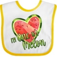 thumbnail image 3 of Inktastic I'm One in a Melon Watermelon Heart Boys or Girls Baby Bib, 3 of 4