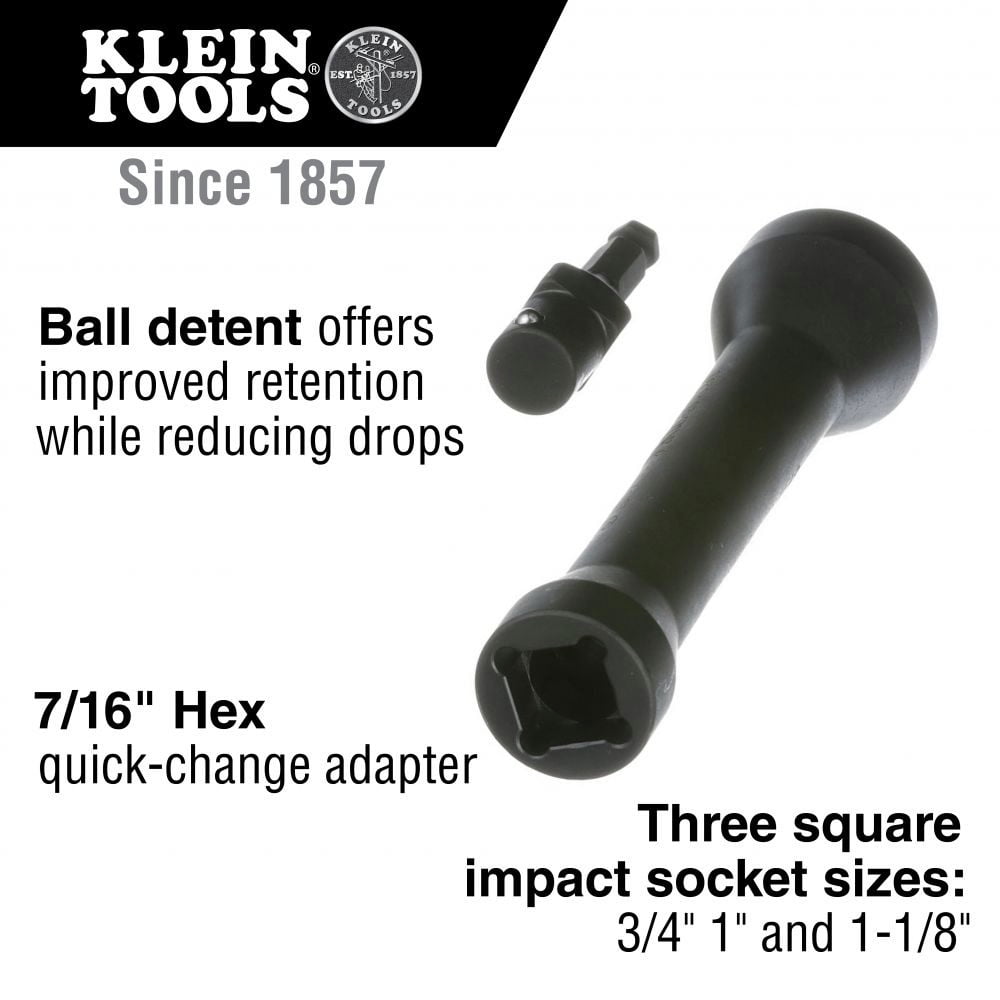 Klein Tools 3-In-1 Impact Socket