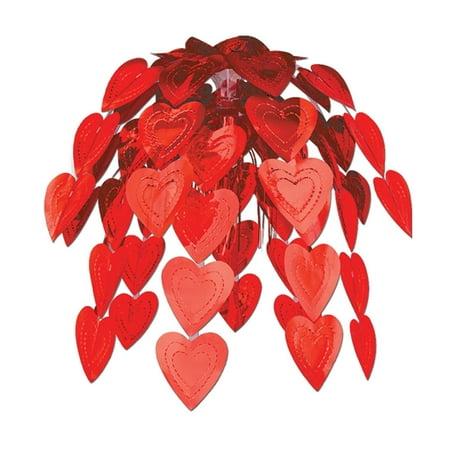 Beistle 24" Heart Cascade Red 2/Pack 70750-R
