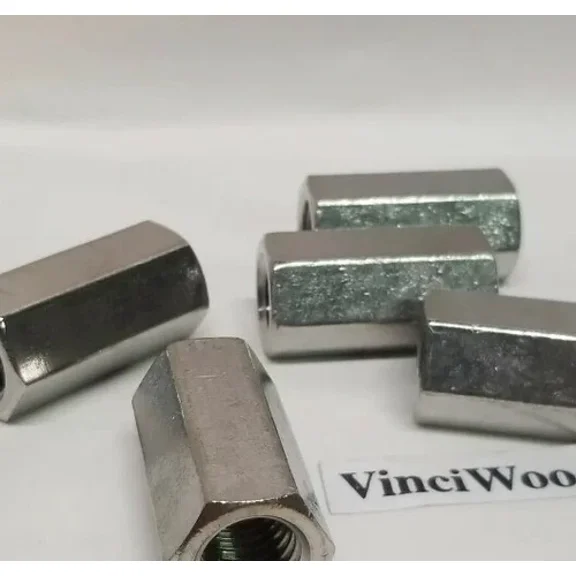 7/16 -14 X 1-1/4" Hex Coupling Nuts 18-8 Stainless (2 Pack).