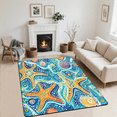 thumbnail image 2 of CURLYOOT Colorful Starfish Area Rugs 5'x7' Washable Rug Large Living Room Rug Non Slip Abstract Ocean Indoor Floor Carpet for Dining Room Bedroom Home, 2 of 7