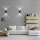 thumbnail image 4 of Luz de pared LED moderna y creativa de 10 W, impermeable, IP65, bañador de pared de aluminio LED para interiores y exteriores, 6000 K, negro Sincero Electrónica, 4 of 5