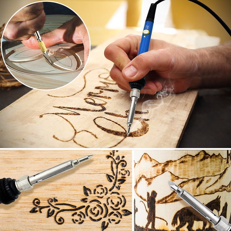 LifeIdeas Wood Burning Kit, 95 Pieces With Adjustable Temperature Pen photo 6