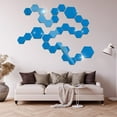 thumbnail image 7 of JDEFEG 24 s Removable Acrylic Mirror Setting Wall Sticker Decal for Home Living Room Bedroom Hexagon Acrylic Diy Wall Sticker 3D Stereo Home Decor with Adhesive On Mirror Tiles Octagon Blue, 7 of 7