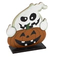 thumbnail image 1 of Decoración de Madera Animales de Halloween Monstrate Calabaza Letrero de Escritorio Colorido, 1 of 6
