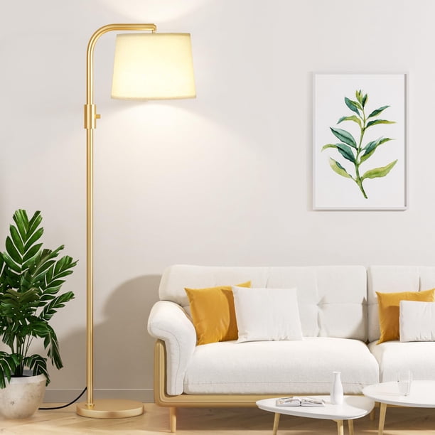 Lámpara de Pie Ambimall LED Dimmable 9W Beige Dorado