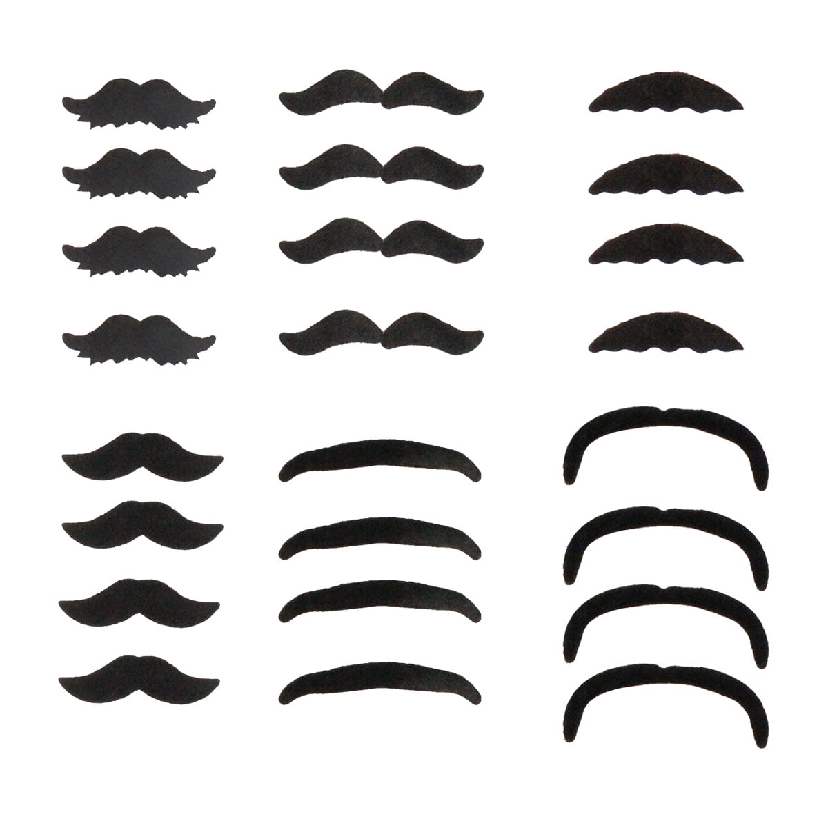 ZHENMEILI Black Sticker Mustache Novelty Funny Beard Toy 