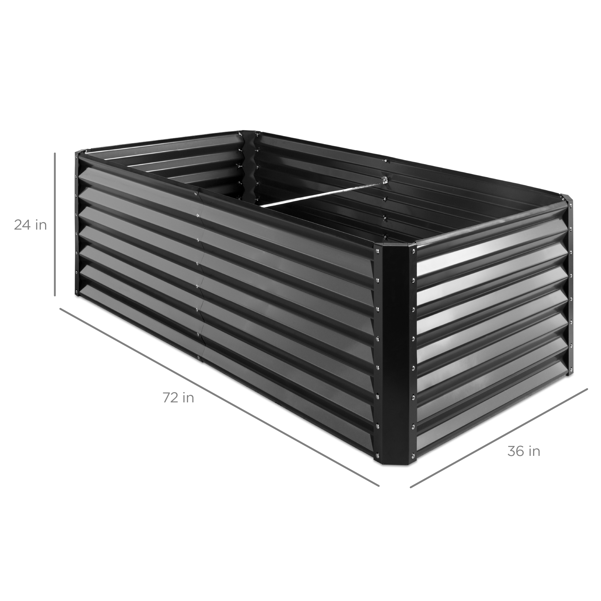 Best Choice Products 6x3x2 ft Raised Garden Bed, Gray photo 8
