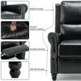 thumbnail image 4 of DREAMSIDEA Pushback Recliner Chair Faux Leather Wingback Chair Home Theater Single Sofa for Living Room, Black, 4 of 11