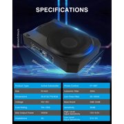 Ultra Slim Car Subwoofer Sedan Truck with Built-in Amplifier Under Seat Mountable Max Power 1000W 10 Compact Subwoofer