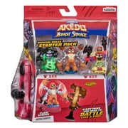 Akedo Beast Claw Strike Starter Pack 3 Mini Battling Warriors with Exclusive Controller, Ages 6+