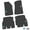 Black w/ Blue & White insert, variant on Flextread Floor Mats for 18-24 Jeep Wrangler JLU - Mopar Licensed Factory Fit - Purple w/ Black & White Jeep Wave w/o Wheel Insert - 100% Made in USA