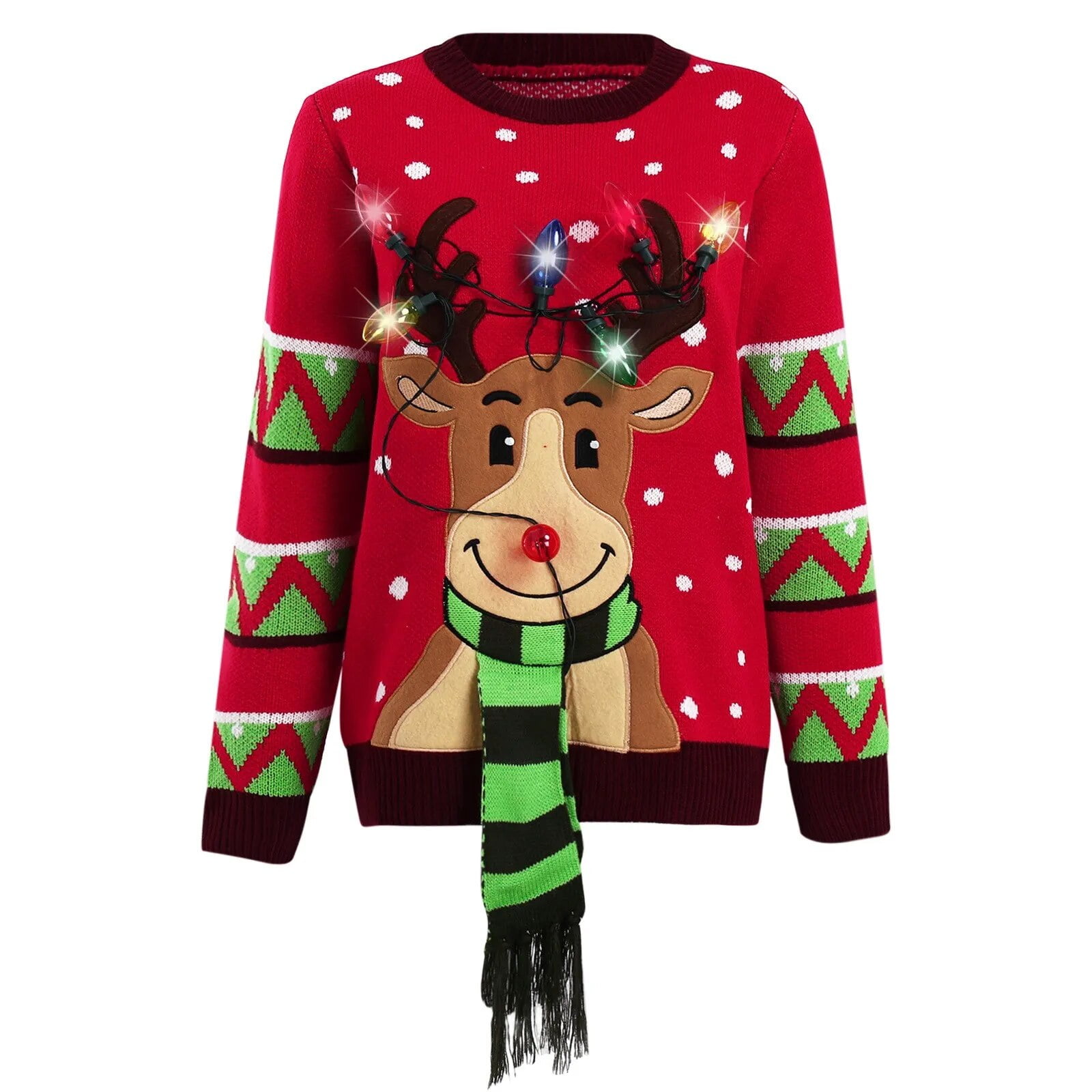 sueter navideño hombre con luces