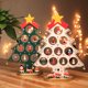 thumbnail image 4 of FELTECHELECTR Árbol de Navidad de madera con dibujos animados para decorar mesas y escritorios (verde), 4 of 6